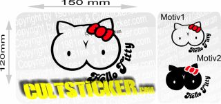 Hello Titty Aufkleber 2 Farbig Sticker Shocker 15 cm