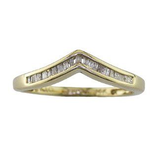 Damen Ringe 14 Karat (585) Gelbgold Diamant 0.33 Karat Größe 54