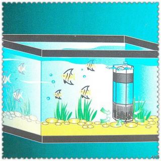 12W Ecke Innenfilter 650L/H für Aquarium Süß Salzwasser