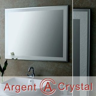 Badspiegel 100x120 cm Kristallspiegel Wandspiegel Badezimmer Spiegel
