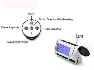 Kamera Wecker + Mikrofon mit Bewegungsmelder / Sensor Uhr Spy DVR Cam