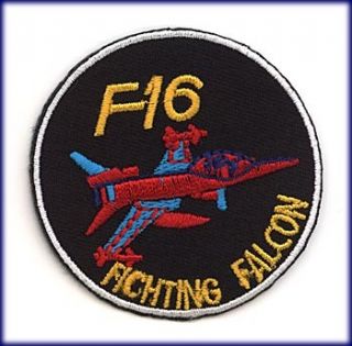 PATCH AUFNÄHER AUFBÜGLER F 16 FIGHTING FALCON BADGE US AIR FORCE