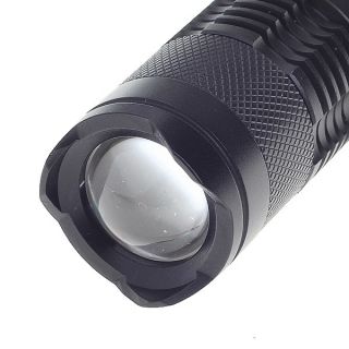 Mini size SIPIK SK68 Cree Q5 250 Lumen Convex Lens LED Flashlight