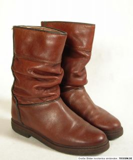 Stiefel Leder Braun 39 Boots Vintage Fell Slouch