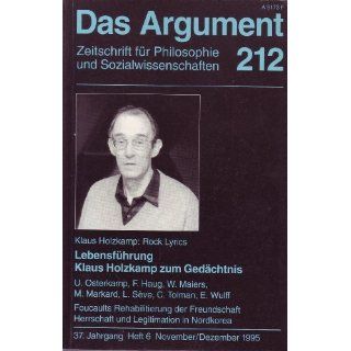 Lebensführung   Klaus Holzkamp zum Gedächtnis (Das Argument 212