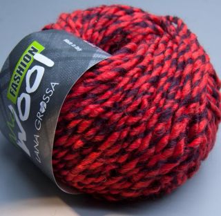 Lana Grossa Mc Wool Fashion 009 rot dunkelviolett 50g Wolle