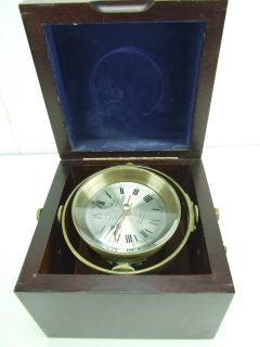 PD297  Schiffsuhr Cronometer im Mahagonikasten John Harris um 1970