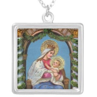 Nativity With Madonna And Child Personalised Necklace
