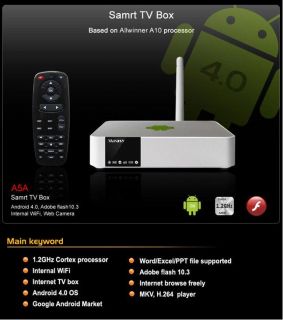 Measy A5A Android4.0 Internet Google Smart TV Box WIFI IPTV HD1080P