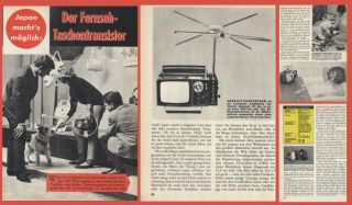 Transistor Television Receiver Sony 5 303 E Micro TV / Original Test