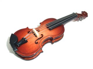 Puppenhaus Holz Geige Violine Puppenstube 5cm #5AA2 9