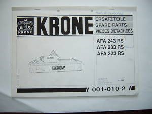 Ersatzteilkatalog MBK Krone AFA 243 283 323 RS 01/98 parts catalogue