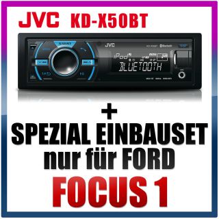 JVC Bluetooth USB Autoradio+Adapterkabel für Ford Focus 1