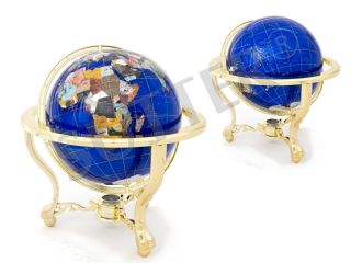 NEW Precious Stone Globe Gemstone World Globe GT 51cm