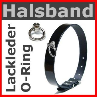 LACK Leder HALSBAND O Ring / Gothic Punk Emo Cyber Rock
