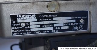 Buderus Brenner BRE 1   1.0 17kW