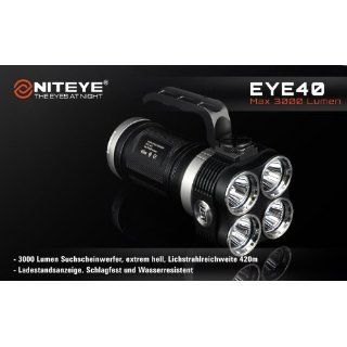 Niteye EYE40, Hochleistungs Taschenlampe, max. 3000 Lumen 