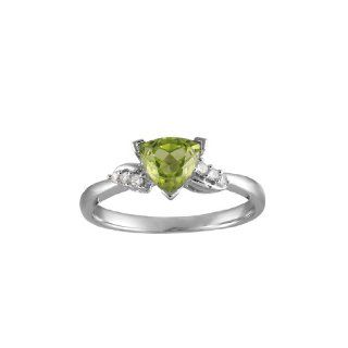 Damen Ring 9 Karat (375) Weißgold Peridot 52 (16.6) 107209