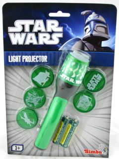 Star Wars Taschenlampe SET mit 5 Aufsätzen (grün) NEU