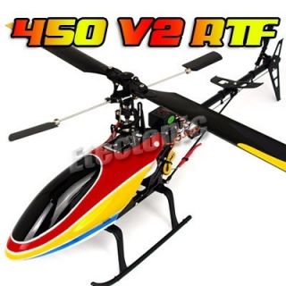 rex 450 3D 6ch 2 4G V2 9g servo 325MM Blade RC RTF helicopter FREE