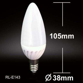 CEE LED Lampe, E14, Kerze, 3,4W Glühbirne, warmweiß, 260 Lumen
