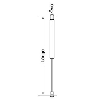 Kamei KAMEI Gasdruckfeder Universal 265 mm lang 110N (1Stück)