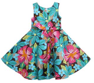 Girls Dress Floral Print Holiday Dress Boutique Kids Clothes SZ 2 3 4