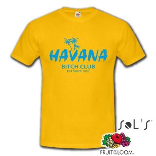Havana Bitch Club Cuba Strand Sommer Beach Sex Fun T Shirt Herren