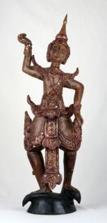 Thailand Buddha Tänzerin Holz 63cm Skulptur Figur