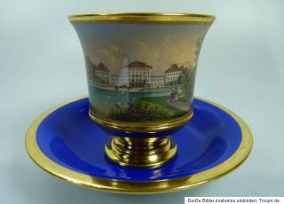 Nymphenburg Tasse UT Nymphenburger Schloss 1.Wahl museal