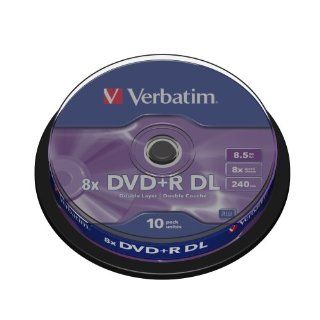 Verbatim DVD+R / 8.5 GB / 8x / 10er CakeBox / DLvon Verbatim