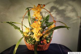 Kunstblumen Korb, Dekoration, Tischdekor, Blütenkorb, Blumen gesteck
