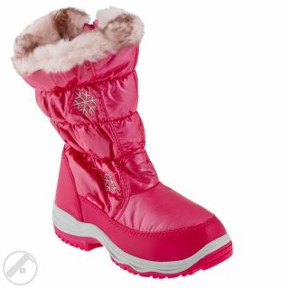Mädchen Jungen Stiefel Gefüttert Schuhe Kinder NEU Winter Schnee