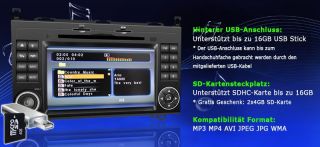 Mercedes Benz A + B Klasse SPRINTER VITO VIANO NAVI DVD GPS Bluetooth