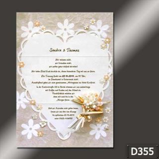RESTPOSTEN EDLE Hochzeitskarten Einladung mit Umschlag