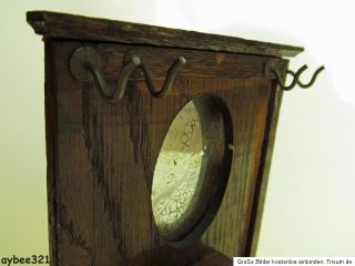 Alte Garderobe Holz/Spiegel Möbel für Puppenstube original aus den