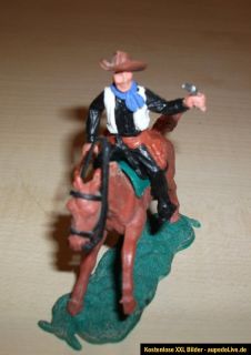 Zwei Cowboys zu Pferd, Timpo Toys 70er Jahre.