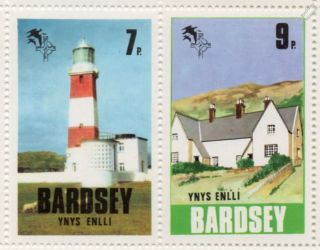 1979 BARDSEY ISLAND WALES Sheet of Stamps   BIRDS, Puffins, Lighthouse