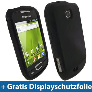 Schwarz Silikon Tasche für Samsung Galaxy Mini S5570 Hülle Case Skin