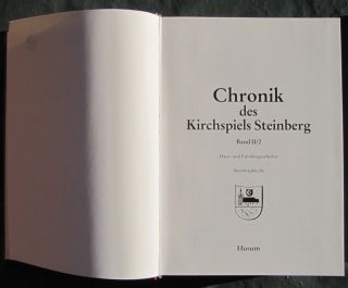 Chronik des Kirchspiels Steinberg 3 Bände Asmussen geb.