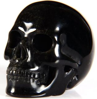 Black Obsidian Carved Crystal Skull/Head Healing,Crystal Healing