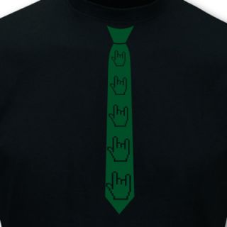 Krawatten T Shirt Rock n Roll Zeichen 8 Bit Sols 8 Farben S   5XL