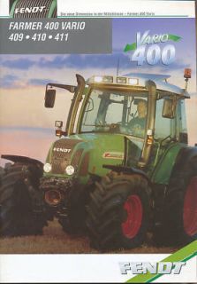 Fendt Farmer 409 410 411 Trecker Prospekt 12/99 brochur