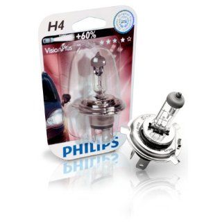 Philips 12342VPB1 VisionPlus +60% H4 Scheinwerferlampe 12342VPB1, 1er