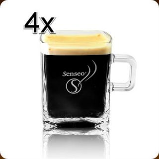 Senseo Quadrante Design Glas Tasse (180ml) Exklusiv & Neu (passend