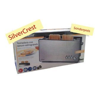 SilverCrest Langschlitz Toaster Brötchenaufsatz 1000 W Auftauen