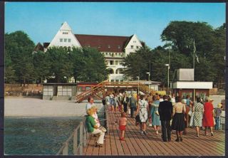 AK Glücksburg Schiffsanleger 1960, Steg, belebte Partie, Matthias