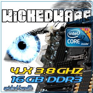 PC Bundle Intel Core i7 2600K 4x3,4GHz HD3000 Grafik 16 GB #399