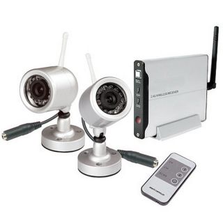 Kabelloses Video Überwachungssystem   Farbkameras mit Mikrofon