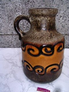 Keramik Henkel Vase Scheurich 414/16 Ceramic Pottery 60 70er Jahre org